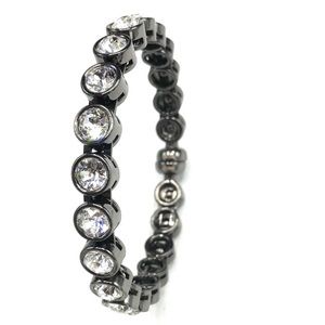 Silpada hematite crystal magnetic bangle bracelet black